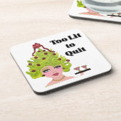 Zu lange, um den Weihnachtsfeiertag zu beenden Getränkeuntersetzer (Linke Seite)