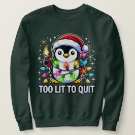Zu lange, um den Weihnachtspenguin zu beenden Sweatshirt