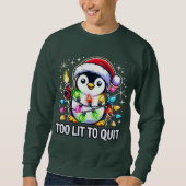 Zu lange, um den Weihnachtspenguin zu beenden Sweatshirt (Vorderseite)