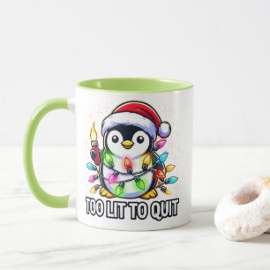 Zu lange, um den Weihnachtspenguin zu beenden Tasse