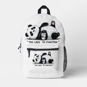 Zu lazy to function - Lazy Panda Bedruckter Rucksack
