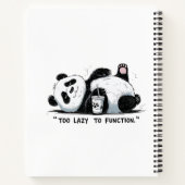 Zu lazy to function - Lazy Panda Notizblock (Rückseite)