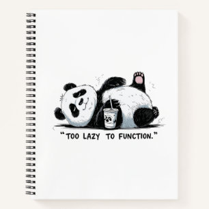Zu lazy to function - Lazy Panda Notizblock