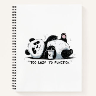 Zu lazy to function - Lazy Panda Notizblock