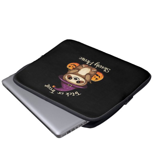 Zu lazy, um Beängstigend Niedliches Halloween Clas Laptopschutzhülle (Vorne Knopf)