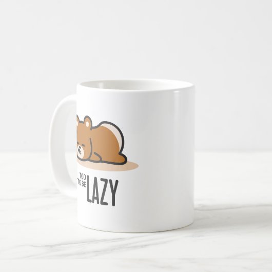 Zu lazy, um lazy zu sein kaffeetasse (Vorderseite Links)