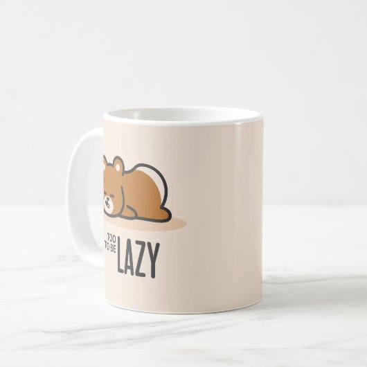 Zu lazy, um lazy zu sein kaffeetasse (Vorderseite Links)