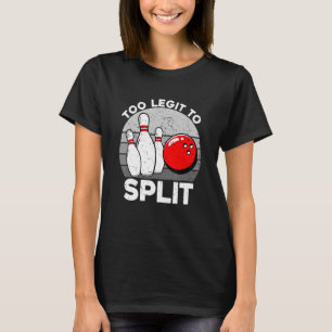 Zu lehnen, um die lustigen Bowling Bowlers zu teil T-Shirt