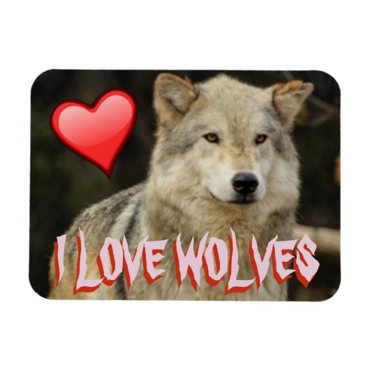 ZU LIEBE WOLVES - WOLVEN SIND SCHÖN UND FREI MAGNET (Horizontal)