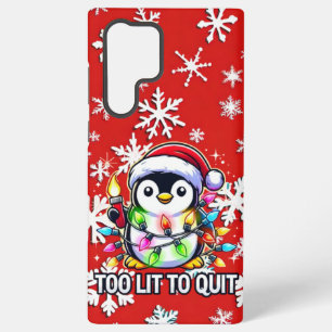 Zu Lit, um Weihnachten aufzugeben Pinguin Samsung Galaxy Hülle