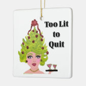 Zu locker, um das Weihnachtsgeschenk zu beenden Keramikornament (Links)