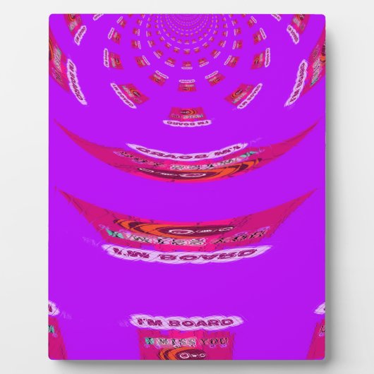 Zu lustig, ich vermisse dich, ich bin gelangweilt fotoplatte (Vorderseite)