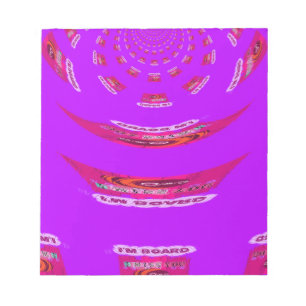 Zu lustig, ich vermisse dich, ich bin gelangweilt notizblock