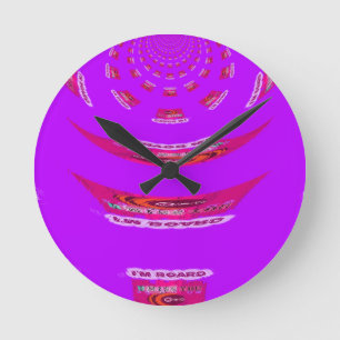 Zu lustig, ich vermisse dich, ich langweile mich runde wanduhr