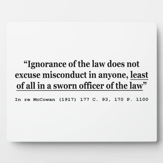 Zu McCowan (1917) 177 C 93 170 P 1100 Rechtsprechu Fotoplatte (Vorderseite)