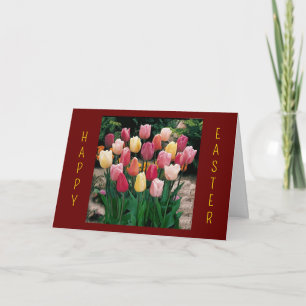 ZU "MEIN LEHRER" IM OSTEN (TULIPS) FEIERTAGSKARTE