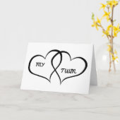 ZU "MEIN TWIN" AM "VALENTINTAG" KARTE (Gelbe Blume)