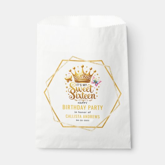 zu meinem 16. 16 . Geburtstag Geschenktütchen (Vorderseite)