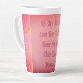 Zu meinem besten Freund blass Kirschen roten Desig Milchtasse (Linke Ecke)