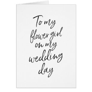 Zu meinem Blumenmädchen auf meinem Hochzeit  