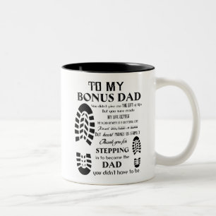 Zu meinem Bonus-Vater, Vatertagsgeschenk, Geschenk Zweifarbige Tasse