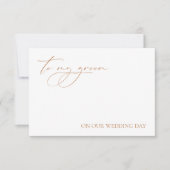 "Zu meinem Bräutigam am Hochzeitstag" Hochzeitstag (Vorderseite)