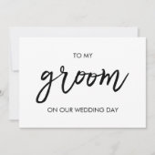 Zu meinem Bräutigam einfache moderne, minimale Hoc Einladung (Vorderseite)