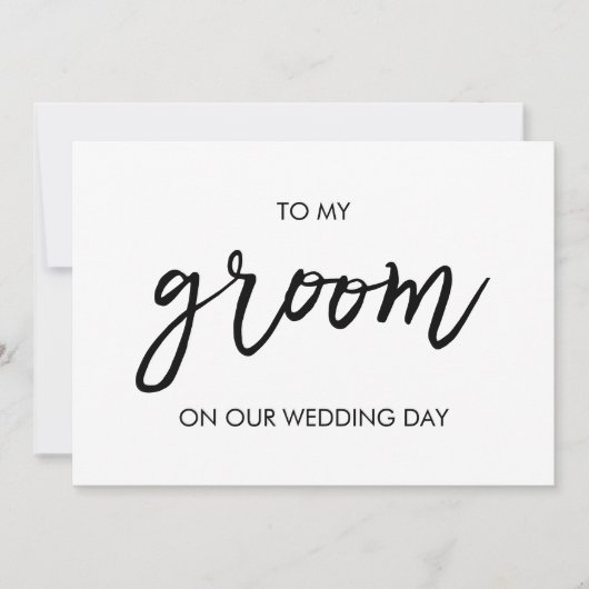 Zu meinem Bräutigam einfache moderne, minimale Hoc Einladung (Vorderseite)