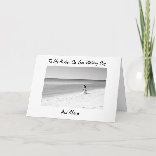 ZU MEINEM BROTHER AUF IHREM WOEDTAG KARTE (Vorderseite)