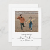 Zu meinem Bruder am Hochzeitstag Niedliches Foto (Vorne/Hinten)