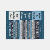 Zu meinem Bruder Fleecedecke (Vorderseite (Horizontal))