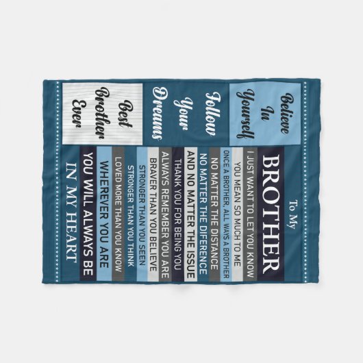 Zu meinem Bruder Fleecedecke (Vorderseite (Horizontal))