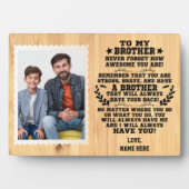 Zu meinem Bruder Geschenk von Bruder mit individue Fotoplatte (Vorderseite)