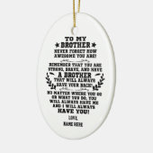 Zu meinem Bruder Geschenk von Bruder mit Individue Keramik Ornament (Links)