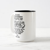 Zu meinem Bruder Geschenk von Bruder mit Individue Zweifarbige Tasse (Vorderseite Links)