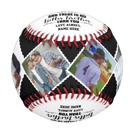 Zu meinem Bruder Geschenk von Bruder oder Freund & Baseball (Vorderseite)