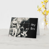 **ZU MEINEM COOLEN BRO" AM GEBURTSTAG KARTE (Gelbe Blume)