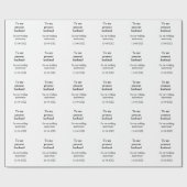 Zu meinem Ehemann Hochzeitsjubiläum Name Datum hin Geschenkpapier (Flach)