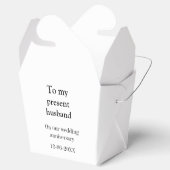 Zu meinem Ehemann Hochzeitsjubiläum Name Datum hin Geschenkschachtel (Geöffnet)