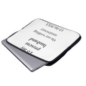 Zu meinem Ehemann Hochzeitsjubiläum Name Datum hin Laptopschutzhülle (Vorne Knopf)