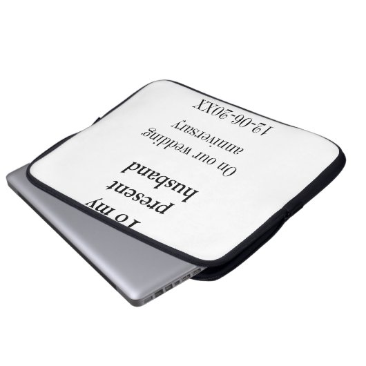 Zu meinem Ehemann Hochzeitsjubiläum Name Datum hin Laptopschutzhülle (Vorne Knopf)
