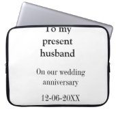 Zu meinem Ehemann Hochzeitsjubiläum Name Datum hin Laptopschutzhülle (Vorderseite)
