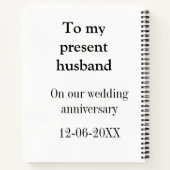Zu meinem Ehemann Hochzeitsjubiläum Name Datum hin Notizblock (Rückseite)
