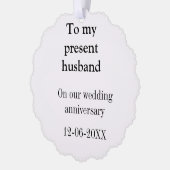 Zu meinem Ehemann Hochzeitsjubiläum Name Datum hin Ornament Karte (Links)