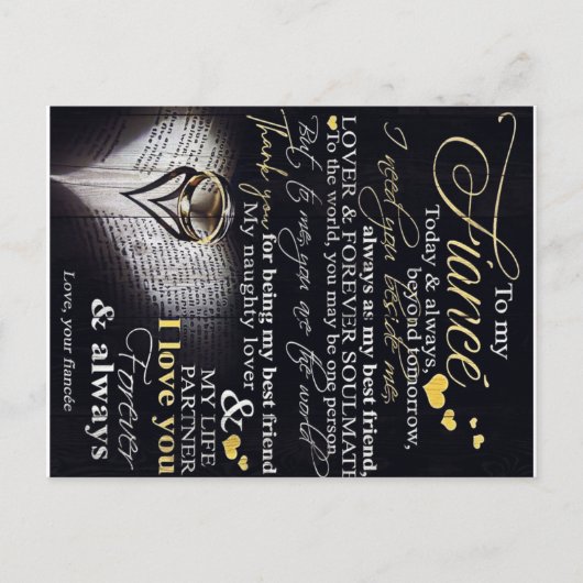 Zu meinem Ehemann | Liebe-Zitate für Ehemann| Postkarte (Vorderseite)