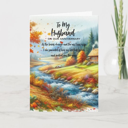 Zu meinem Ehemann zum Jahrestag Dankeskarte (Vorderseite)