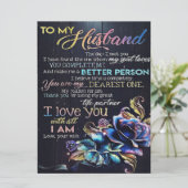 zu meinem Ehemannbrief, zu meinem Geschenk für mei Menükarte (Stehend Vorderseite)