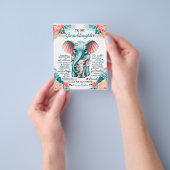 Zu meinem Elefantengeschenk, Tochter zum Geburtsta Flyer (Gruppe)