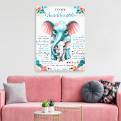 Zu meinem Elefantengeschenk, Tochter zum Geburtsta Leinwanddruck (Insitu (Wohnzimmer))