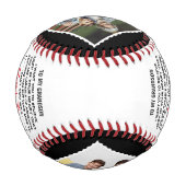 zu meinem Enkel von Oma Oma Custom 4 Foto Baseball (Rückseite)